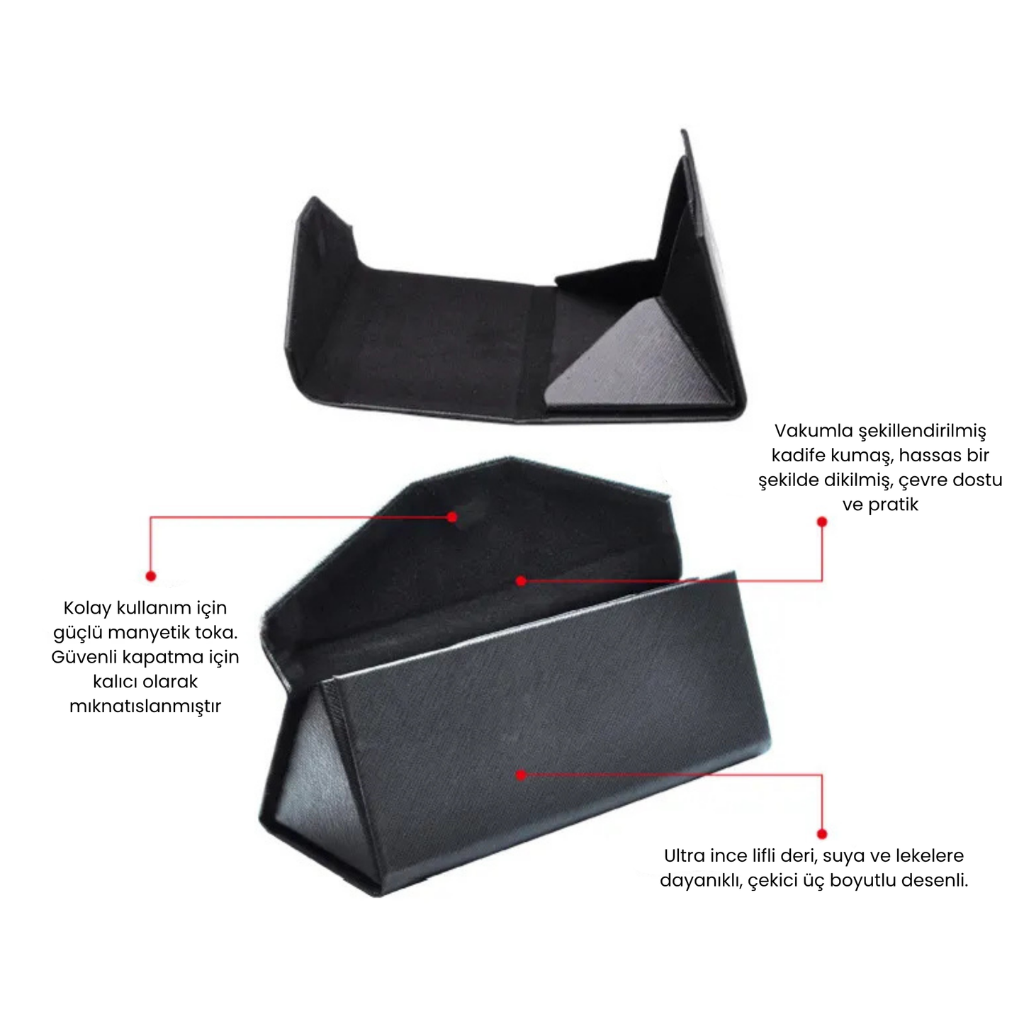 LodyMood™ Mıknatıslı Gözlük Kutusu ve Mikrofiber Gözlük Bezi