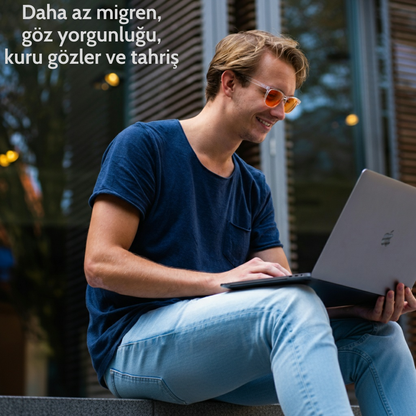 LodyMood™ Unisex Kırmızı Lens Mavi Işık  Gözlük